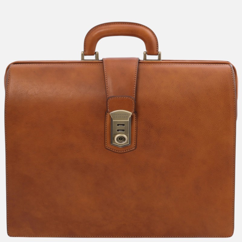 Canova Leather Doctor bag briefcase 3 compartments - Φυσικό