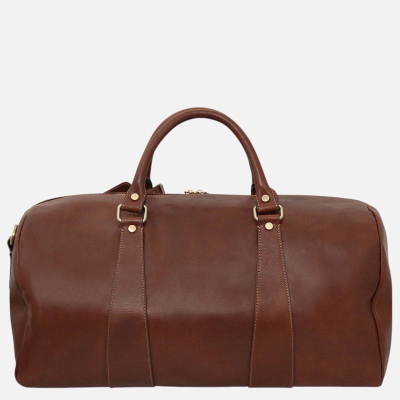 TL Voyager Travel leather duffle bag - Large size - Καφέ σκούρο - Image 7
