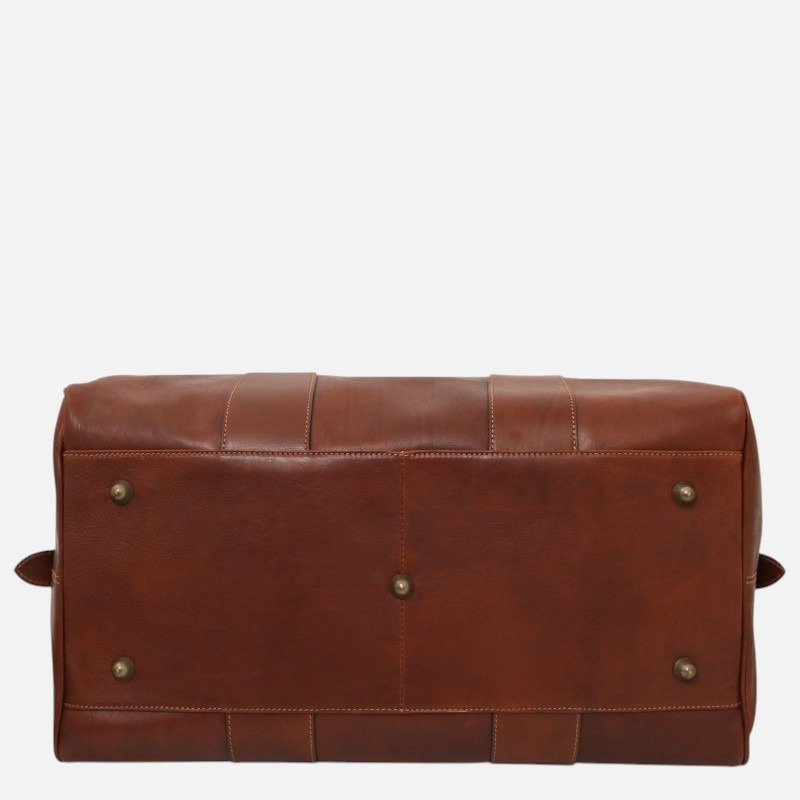 TL Voyager Travel leather duffle bag - Large size - Καφέ σκούρο - Image 6