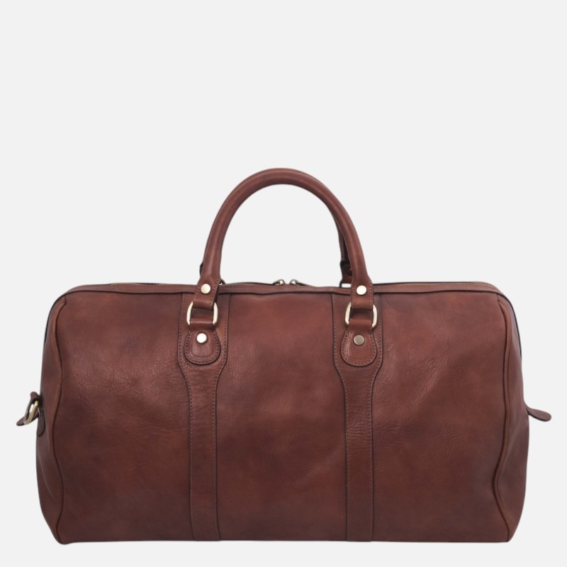 Oslo Leather travel duffle bag - Weekender bag - Καφέ - Image 5