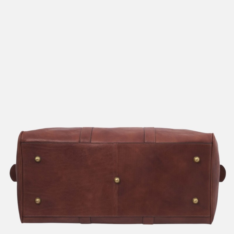 Oslo Leather travel duffle bag - Weekender bag - Καφέ - Image 4