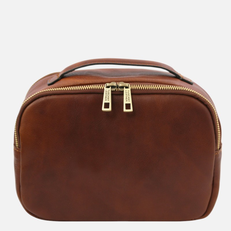 Marvin Leather toiletry bag - Καφέ - Image 7