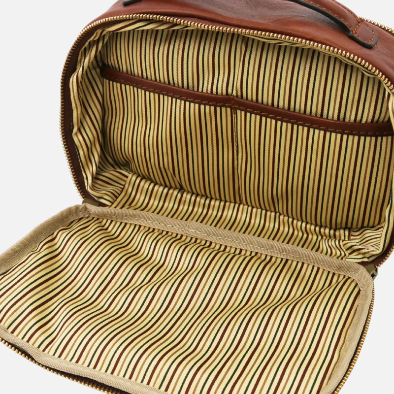 Marvin Leather toiletry bag - Καφέ - Image 5