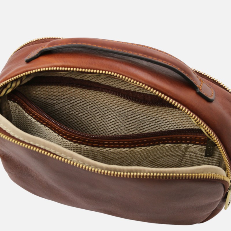 Marvin Leather toiletry bag - Καφέ - Image 3