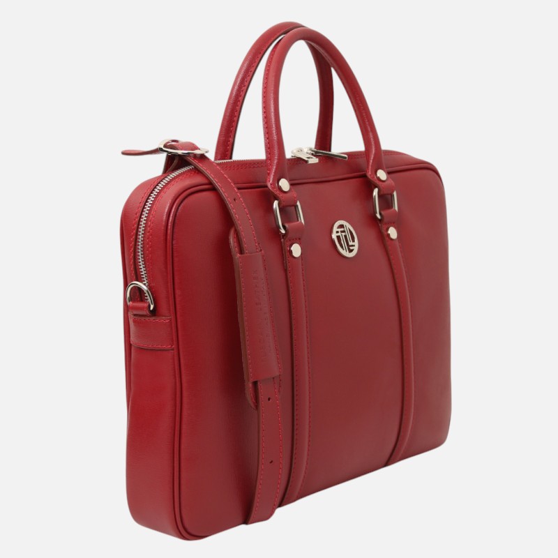 Prato Exclusive Saffiano leather laptop case - Κόκκινο - Image 2