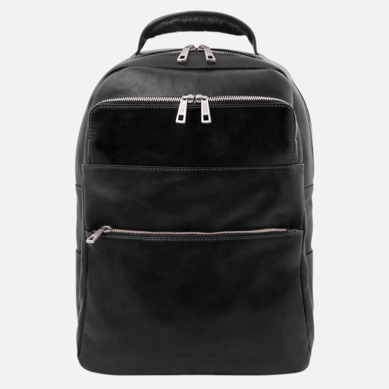 Melbourne Leather laptop backpack - Μαύρο