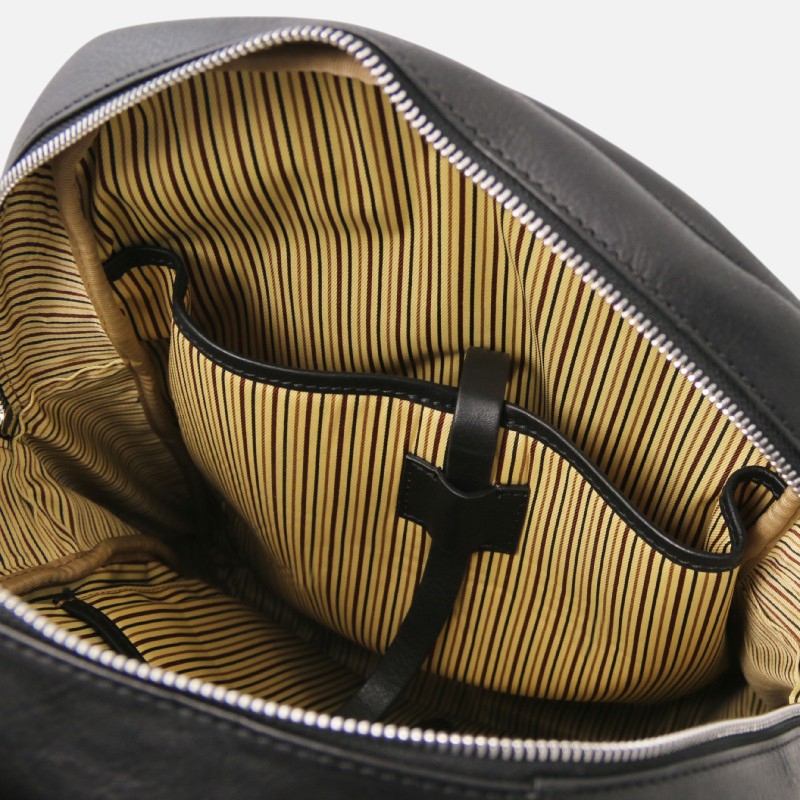 Melbourne Leather laptop backpack - Μαύρο - Image 3