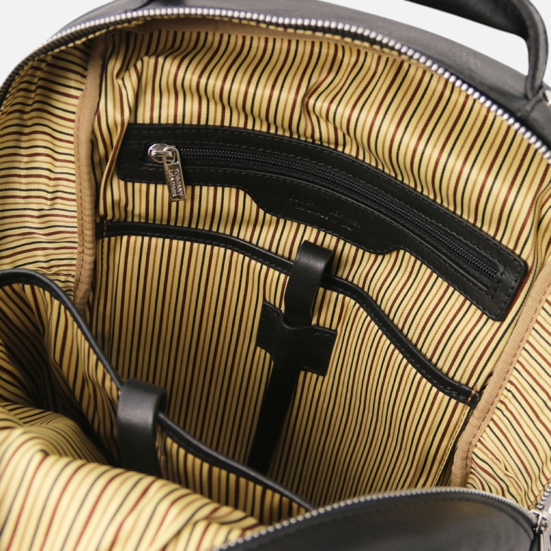 Melbourne Leather laptop backpack - Μαύρο - Image 4
