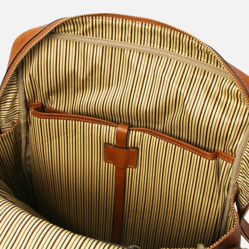 Bangkok Leather laptop backpack - Large size - Καφέ - Image 6