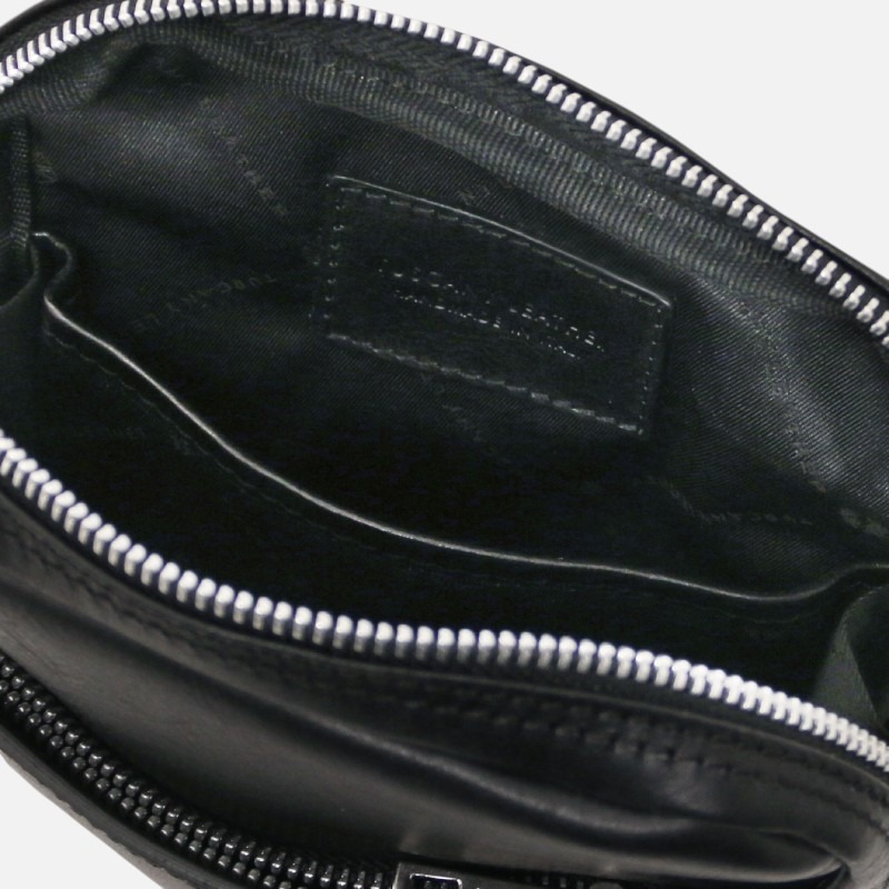 Mark Leather Crossbody Bag - Μαύρο - Image 5