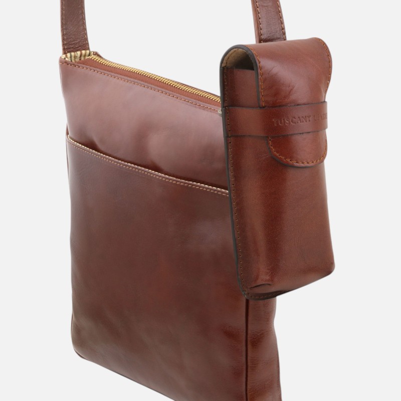 Exclusive leather eyeglasses/Smartphone holder Large size - Κόκκινο - Image 5