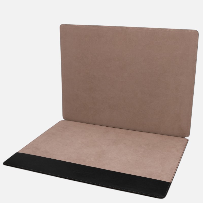 Leather desk pad with inner compartment - Μαύρο - Image 2