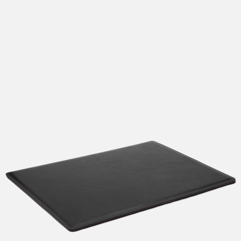 Leather desk pad with inner compartment - Μαύρο - Image 3