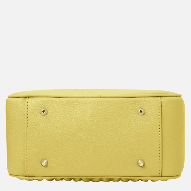 Chantilly Soft leather duffle bag - Κίτρινο λάιμ - Image 4