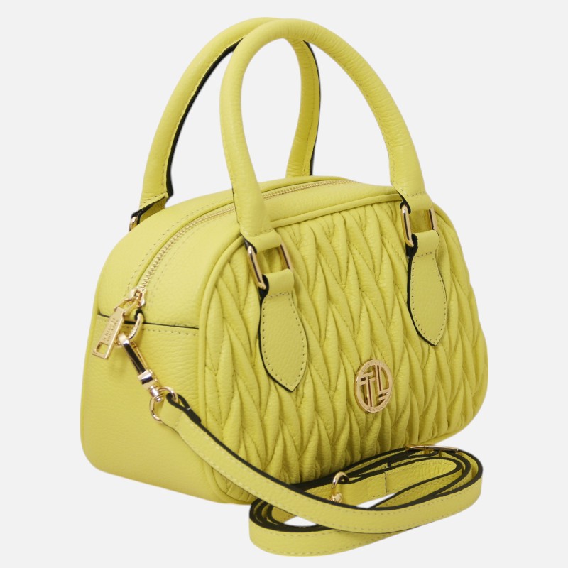 Chantilly Soft leather duffle bag - Κίτρινο λάιμ - Image 2