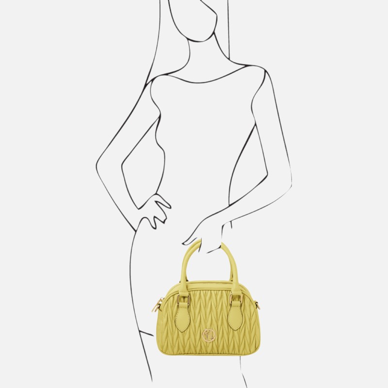 Chantilly Soft leather duffle bag - Κίτρινο λάιμ - Image 7