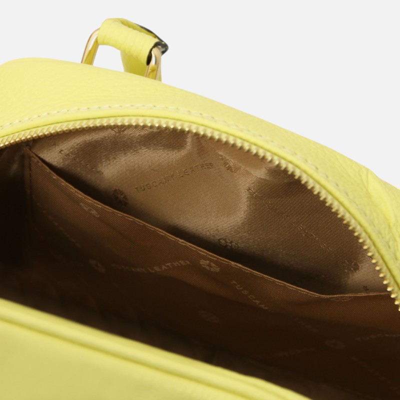Chantilly Soft leather duffle bag - Κίτρινο λάιμ - Image 5