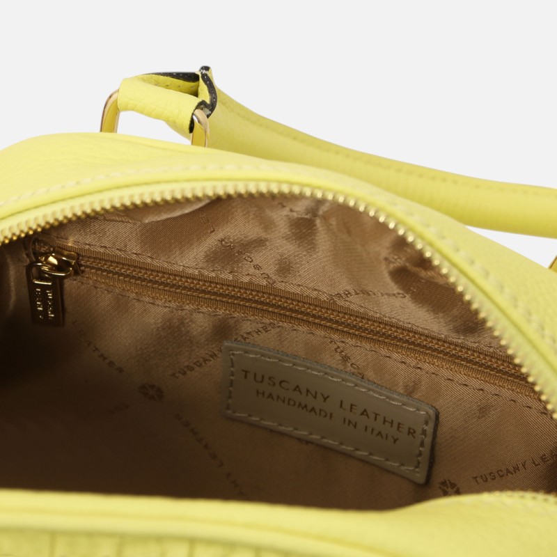 Chantilly Soft leather duffle bag - Κίτρινο λάιμ - Image 6