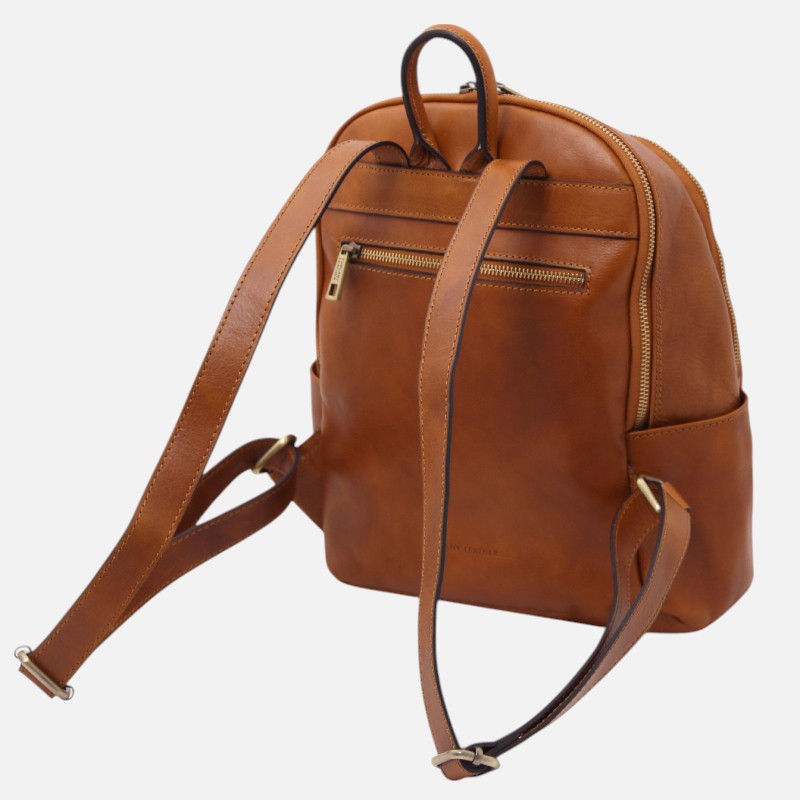 Canberra 2 Compartments leather backpack - Μαύρο - Image 7