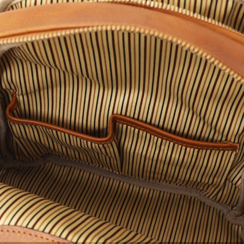 Canberra 2 Compartments leather backpack - Μαύρο - Image 5