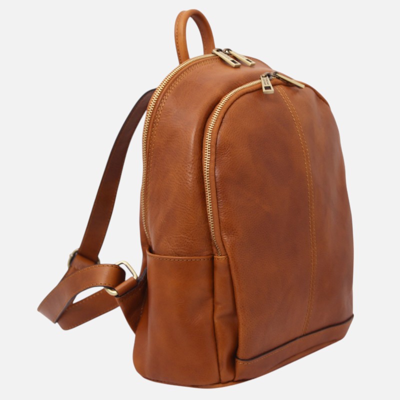 Canberra 2 Compartments leather backpack - Μαύρο - Image 2