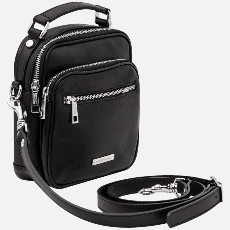 Paul Leather Crossbody Bag - Μαύρο - Image 2