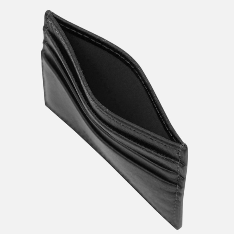 Leather card holder - Μαύρο - Image 3