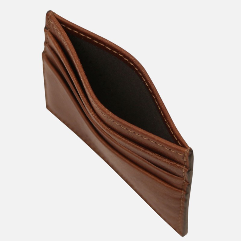 Leather card holder - Καφέ - Image 3