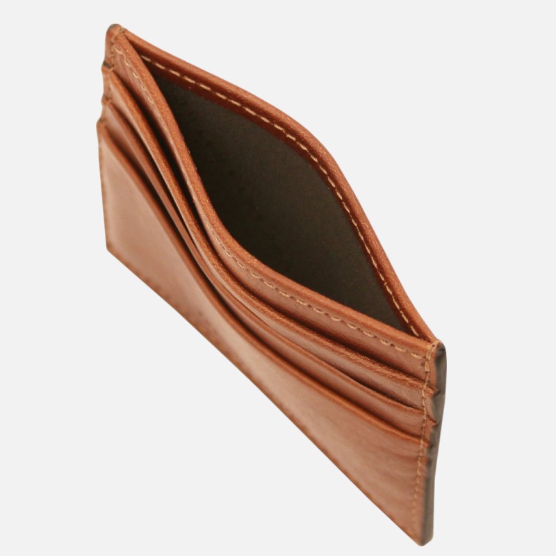 Leather card holder - Φυσικό - Image 3