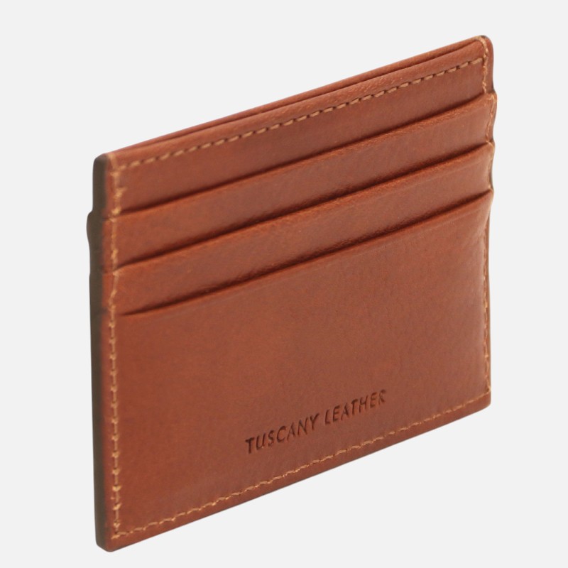 Leather card holder - Φυσικό - Image 2
