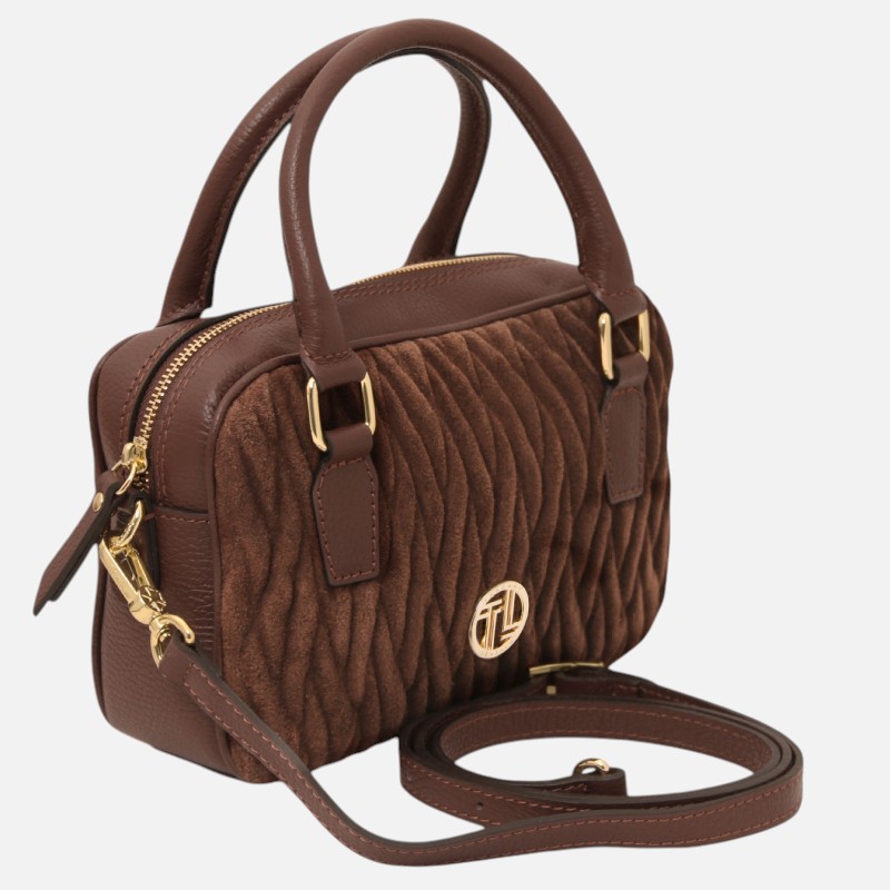 Chantilly Leather handbag - Καφέ σοκολά - Image 2