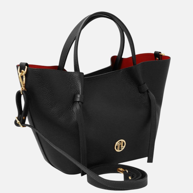 Legame Leather shopping bag - Large size - Μαύρο - Image 2