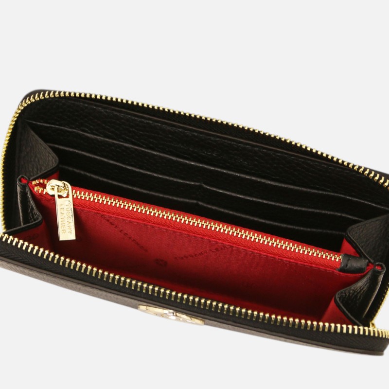 Financier Exclusive zip around leather wallet - Μαύρο - Image 4