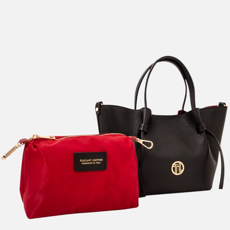 Legame Leather handbag - Small size - Μαύρο - Image 4