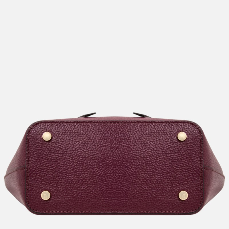 Legame Leather handbag - Small size - Μπορντώ - Image 5