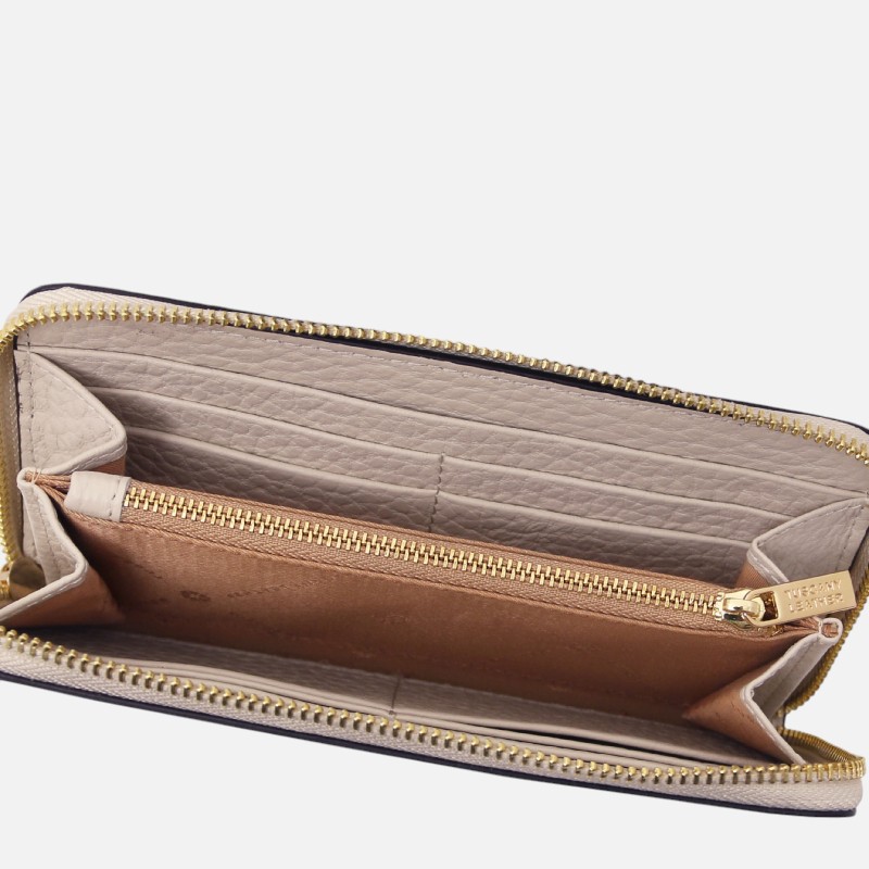 Financier Exclusive zip around leather wallet - Μπεζ - Image 4