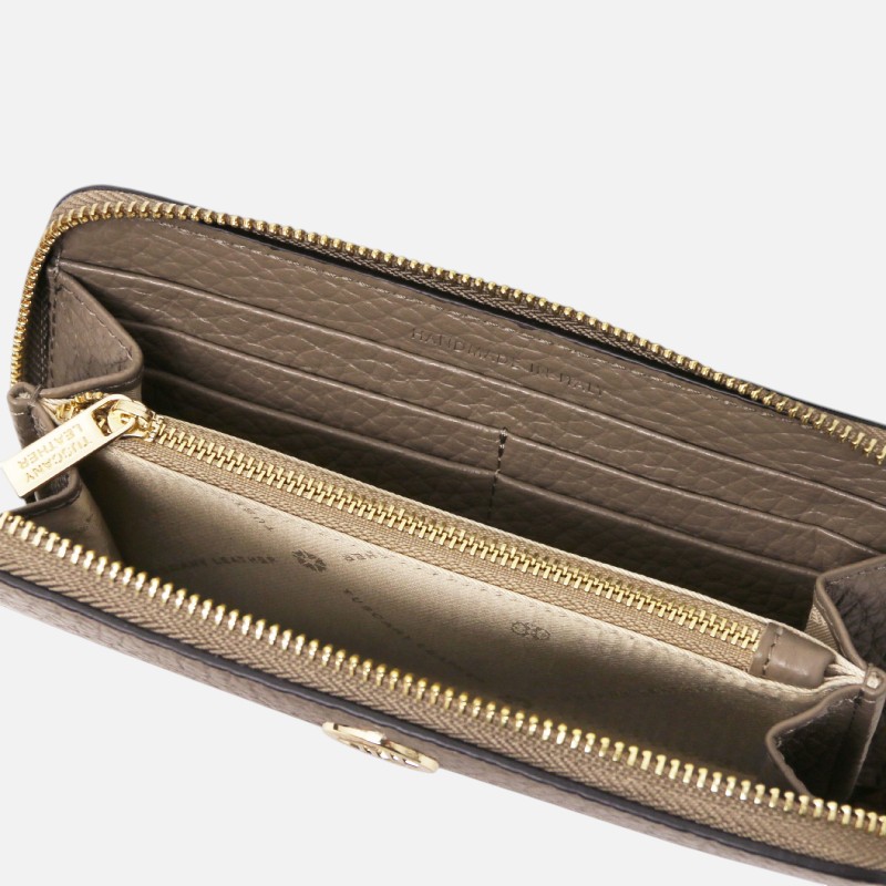 Financier Exclusive zip around leather wallet - Σταχτί σκούρο - Image 4