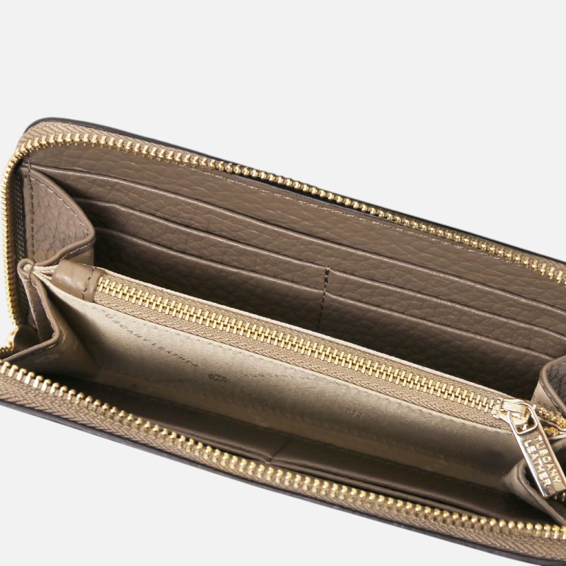 Financier Exclusive zip around leather wallet - Σταχτί σκούρο - Image 3