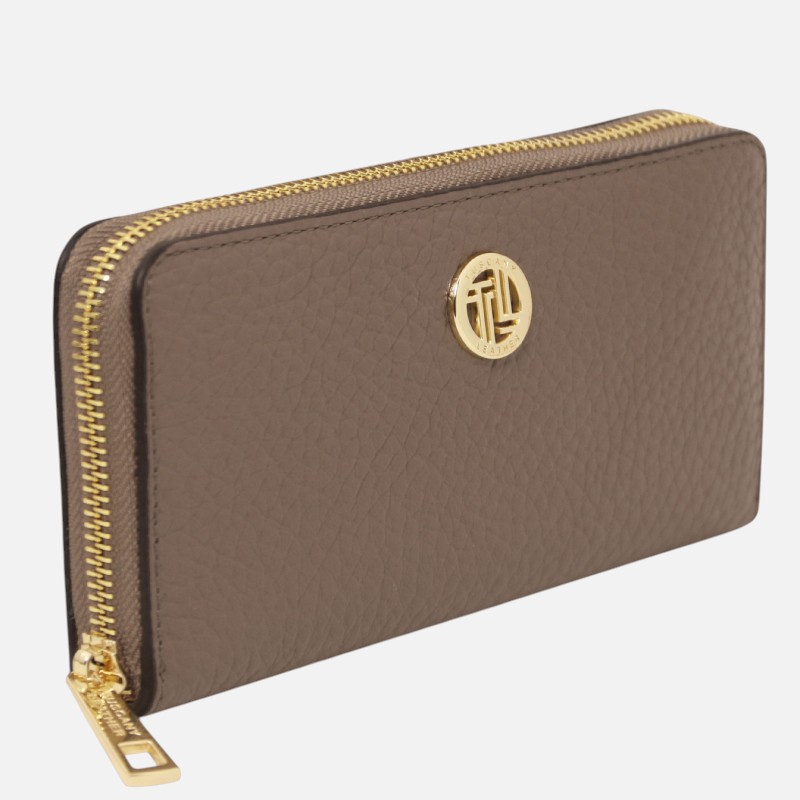 Financier Exclusive zip around leather wallet - Σταχτί σκούρο - Image 2