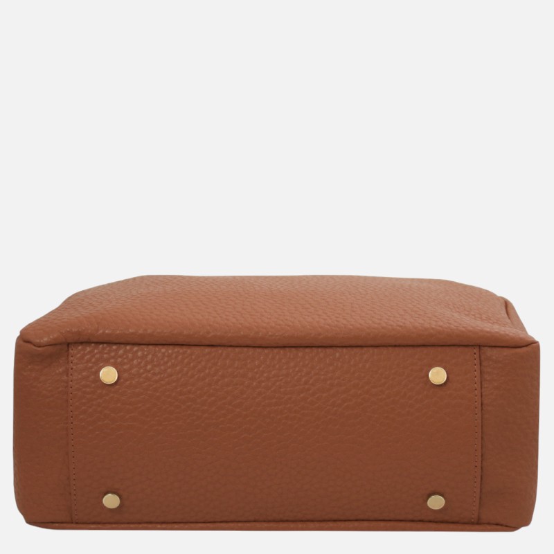 Amy Soft leather shopping bag - Κονιάκ - Image 6