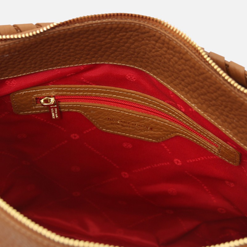 Amy Soft leather shopping bag - Κονιάκ - Image 4
