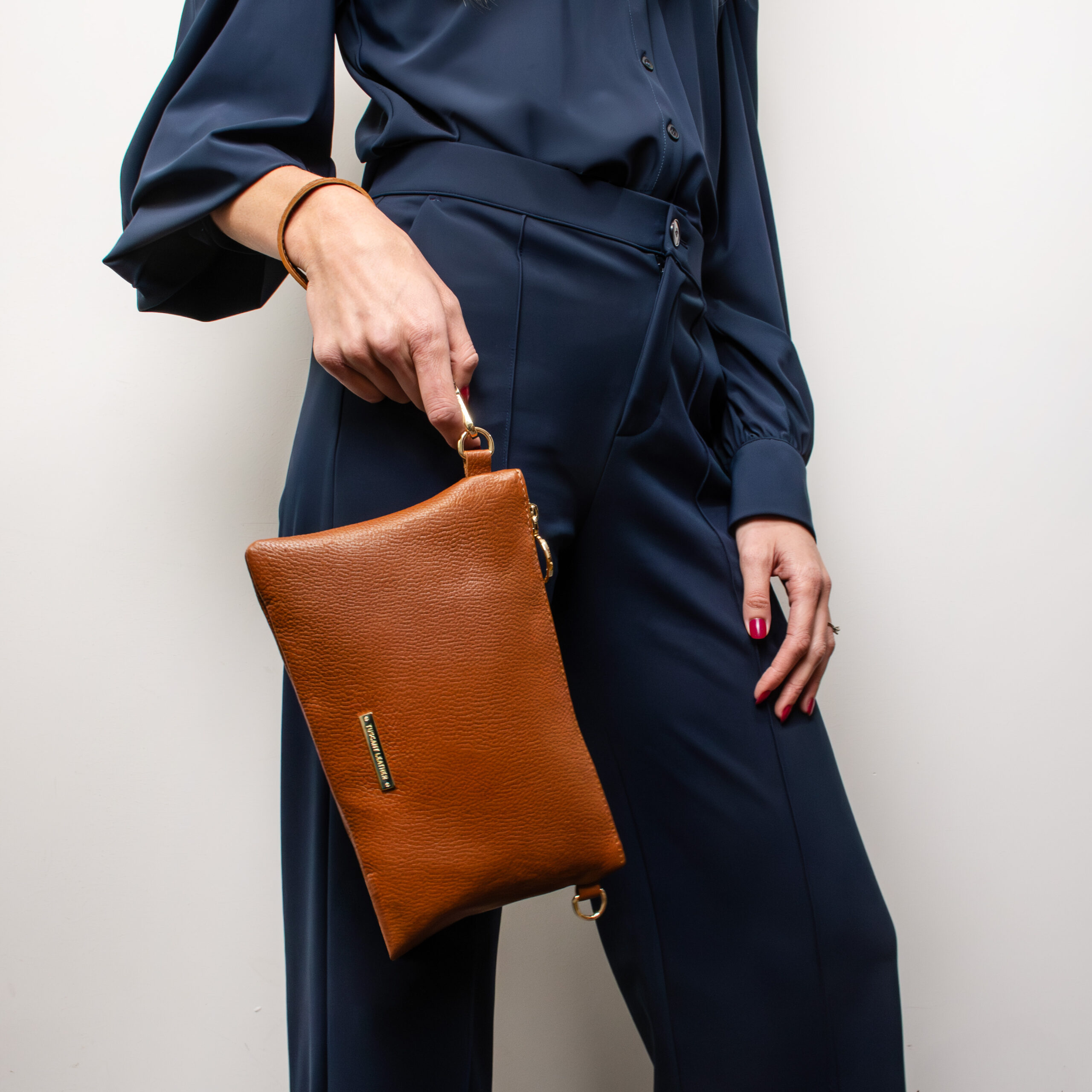 TL Bag Soft leather clutch - Μπλε σκούρο - Image 7