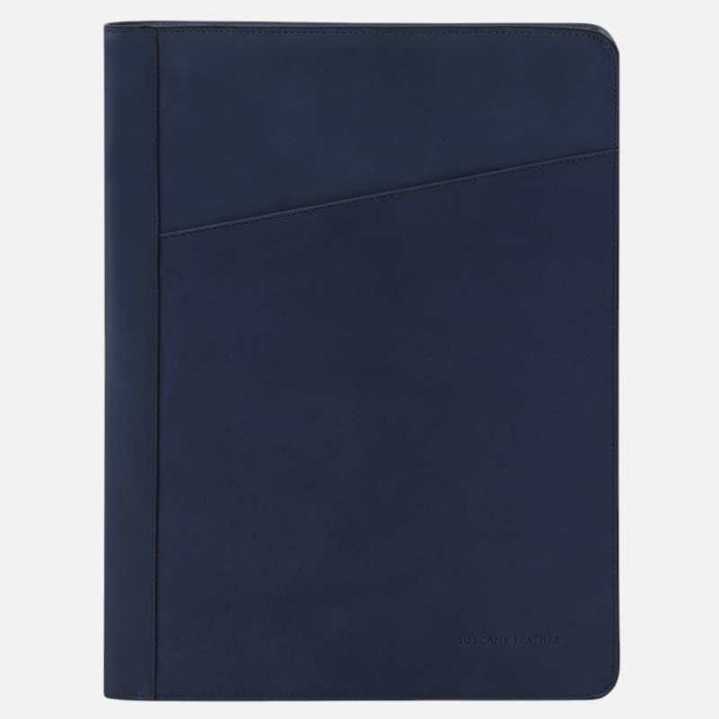 Ottaviano Leather document case - Μπλε σκούρο