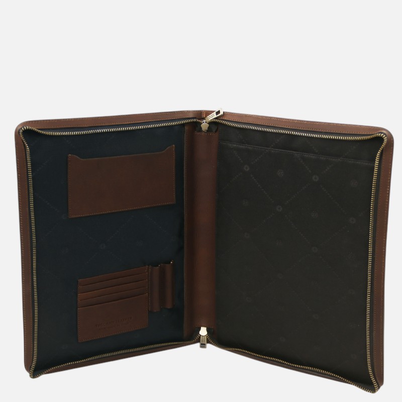 Ottaviano Leather document case - Καφέ σκούρο - Image 4