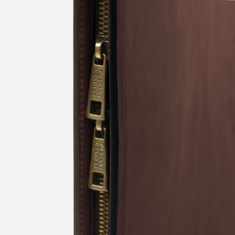 Ottaviano Leather document case - Καφέ σκούρο - Image 3