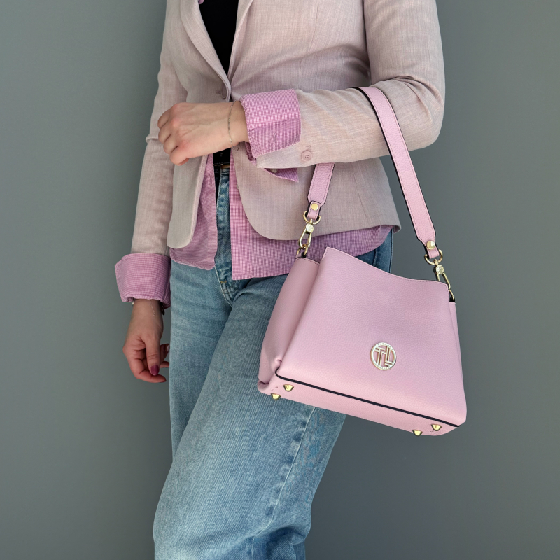 Abby Leather handbag - Denim - Image 7