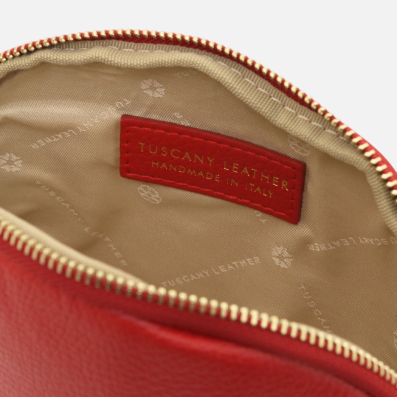 Vera Soft leather toiletry case - Κόκκινο lipstick - Image 3