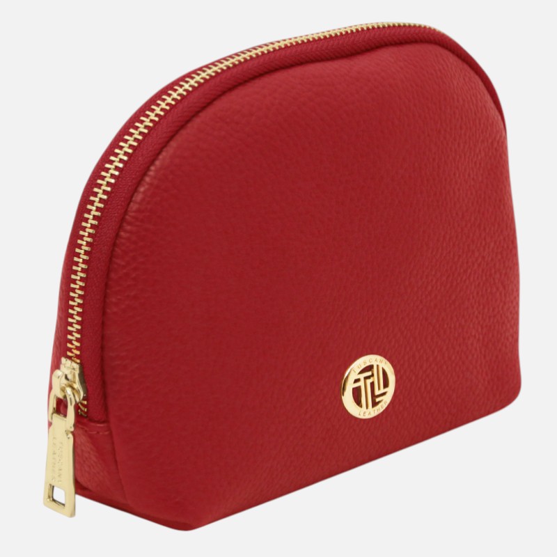 Vera Soft leather toiletry case - Κόκκινο lipstick - Image 2