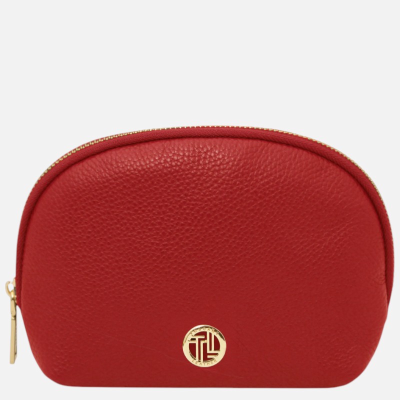 Vera Soft leather toiletry case - Κόκκινο lipstick