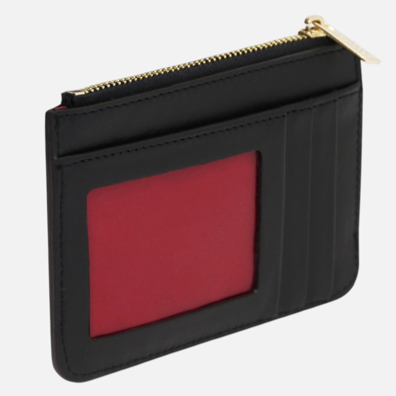 Leather card holder with handle - Μαύρο - Image 2